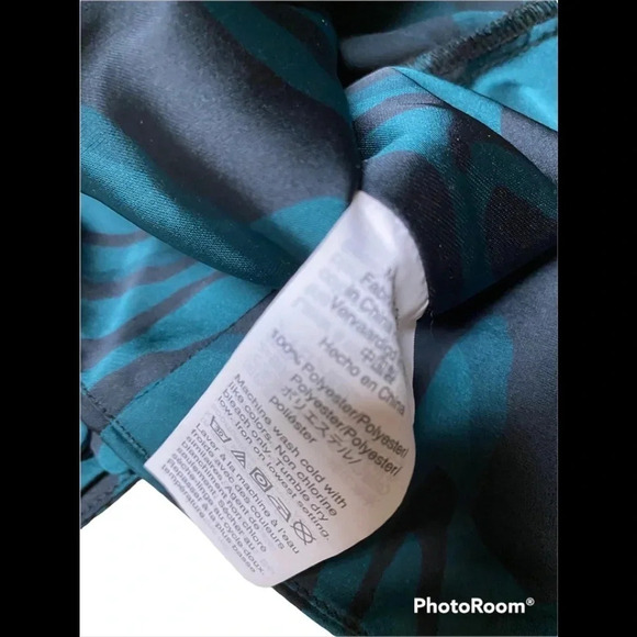 NWT J. Crew Green and Black Zebra Print Blouse Sz 14 - Picture 8 of 12